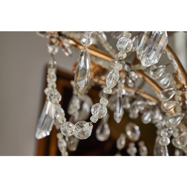 Metal Richly Embellished, Italian Chandelier For Sale - Image 7 of 8