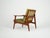 Vintage Teak and Green Velvet Fabric Armchair, 1960s, in Very Good conditions. Designed 1960 to 1969
