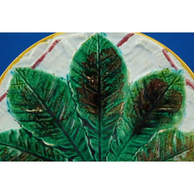 Antique Ceramic Plate and Stand from George Jones Factory, 1800s, Set of 2 For Sale - Image 11 of 18