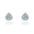 1900th Century Inspired 18k Gold Trillion Aquamarine Earrings With Diamonds, 3.55ct- A Pair For Sale - Image 4 of 15