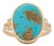 5.4cts Sonoran Turquoise Ring With Natural Diamonds: Solid 14k Gold, 1Size 6.75 For Sale