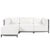 Kenneth Ludwig Chicago Axis Corner Chair Atlantis White Titanium Frame For Sale - Image 4 of 6