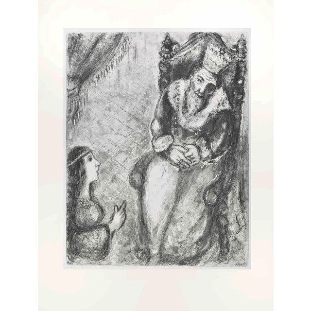 Marc Chagall, Bethsheba Visits King David, Etching, 1956 For Sale
