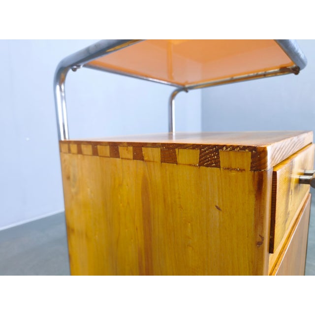 Bauhaus Chrome Tubular Nightstand with Glass Top, 1930s For Sale - Image 14 of 18