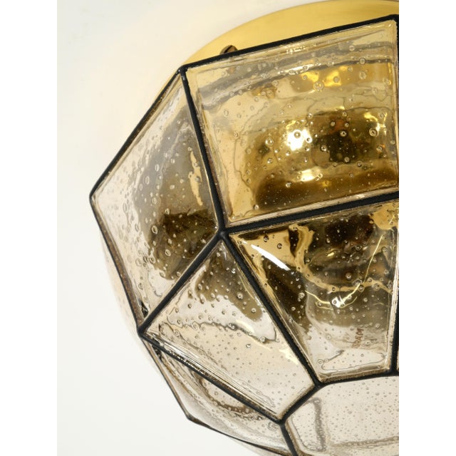 Vintage Glass Ceiling Lamp in Octagon Shape from Limburg, 1970s For Sale - Image 13 of 18