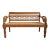 Vintage Teak Diamond Back Wood Bench For Sale
