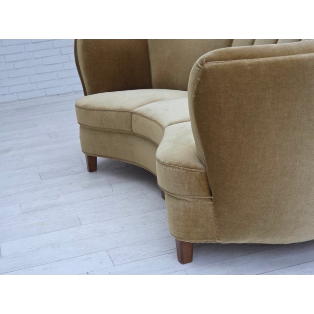 Vintage Danish Three-Seater Banana Sofa, 1960s For Sale - Image 11 of 18