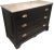 Antique black painted Victorian commode/ chest of drawers with marble top. The piece has been painted with semi gloss...