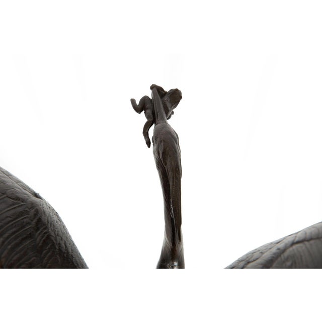 Rare French Bronze Sculpture Heron and Frog by Henri Alfred Jacquemart For Sale - Image 17 of 18