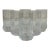 Mid 20th Century Heavy Crystal Embellished Frosted 3D Leaf Base Hiball Glasses- Set of 6 For Sale