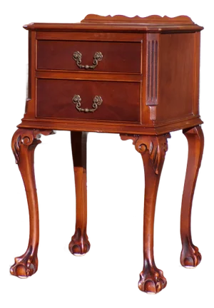 Vintage Mahogany Queen Anne Style Bedside Chest Nightstand End Table