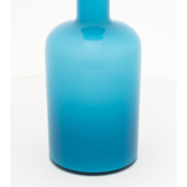 Holmegaard Kastrup Holmegaard Turquoise Blue Glass Vases, 2 For Sale - Image 4 of 10