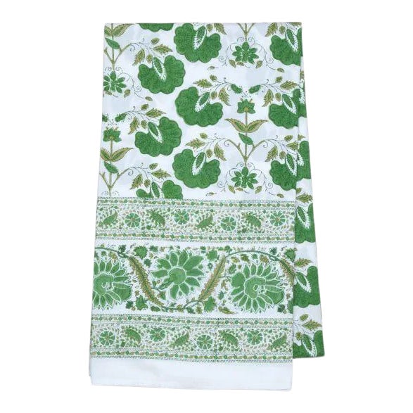 Janvi 12-Seat Green Tablecloth For Sale