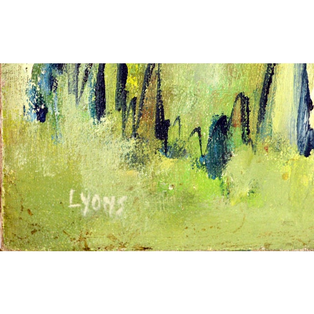 Industrial Landscape With Trees in Oil on Linen by Doris Lyons Hoover For Sale In Monterey, CA - Image 6 of 8