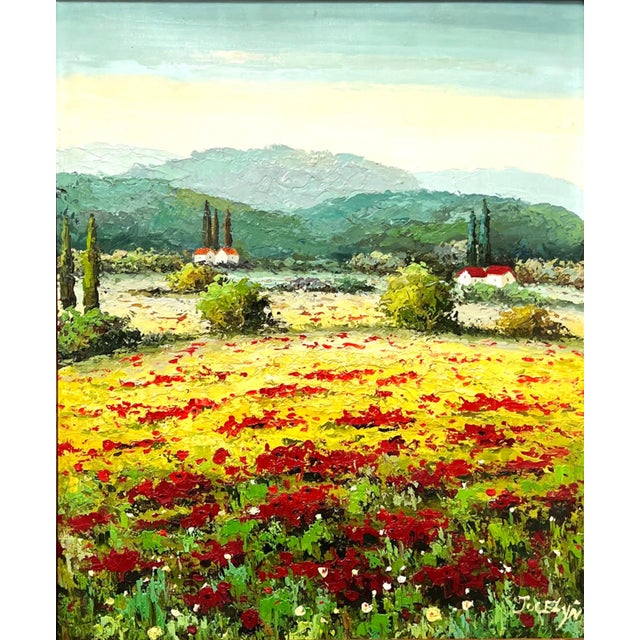 20th Century Original Oil on Canvas Painting - Italian Poppies ...