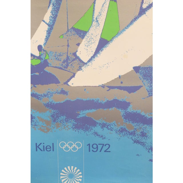 Original Vintage 1972 Munich Olympic Poster, Sailing (Medium) For Sale - Image 4 of 6