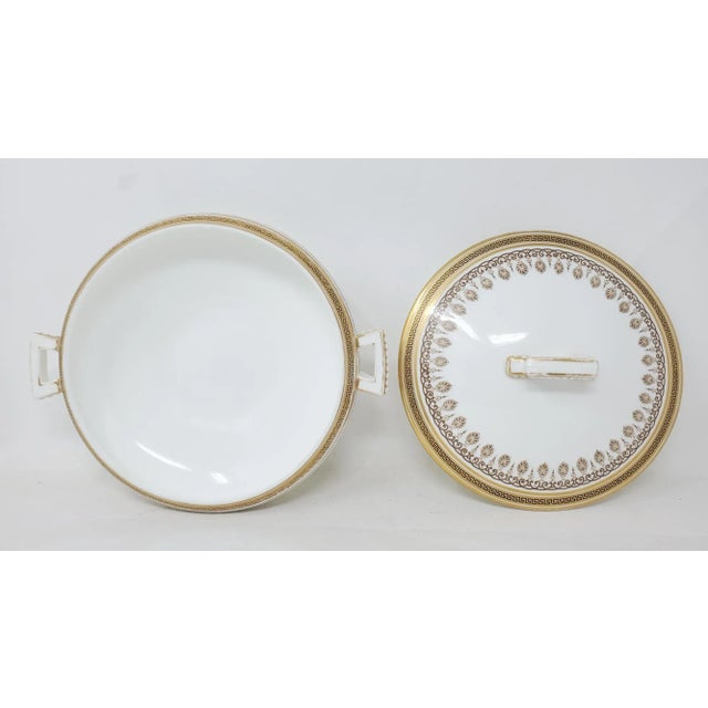 White Antique Royal Cauldon Staffordshire England H1640 Round Covered Vegetable Bowl with Lid For Sale - Image 8 of 10