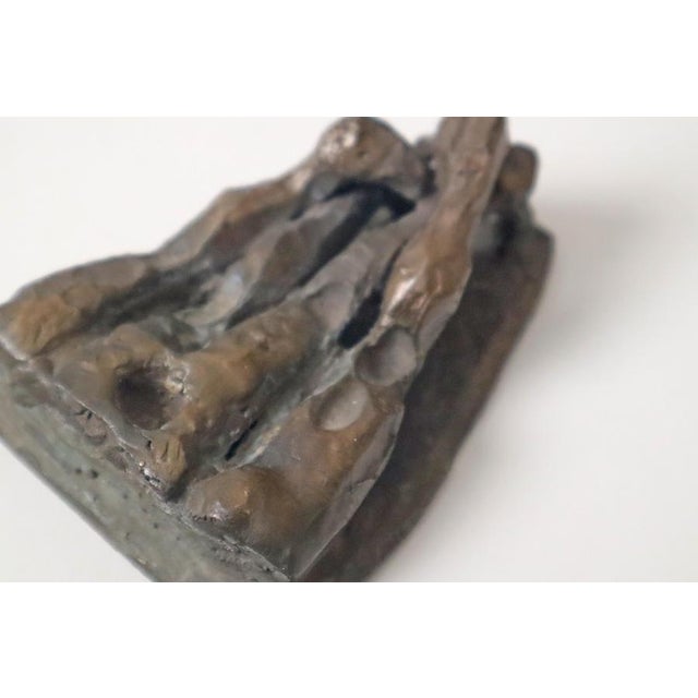 Surrealist Bronze Sculpture Act of Female and Male Signed Candle Holders , 1980 For Sale - Image 9 of 15