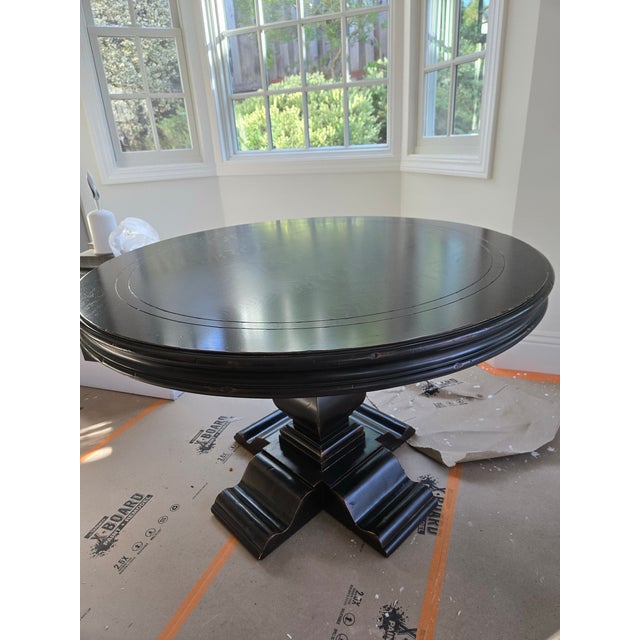 Ambella Furniture 48 Inch Black Breakfast Nook Table For Sale - Image 10 of 11