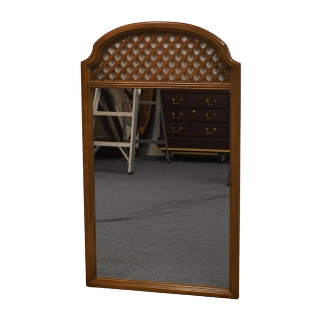 Mediterranean Bassett Furniture Solid Pecan Italian Mediterranean Style 29" Mirror 290-28-213 For Sale - Image 3 of 8