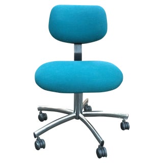 Steelcase Modern Teal Swivel Office Chair For Sale