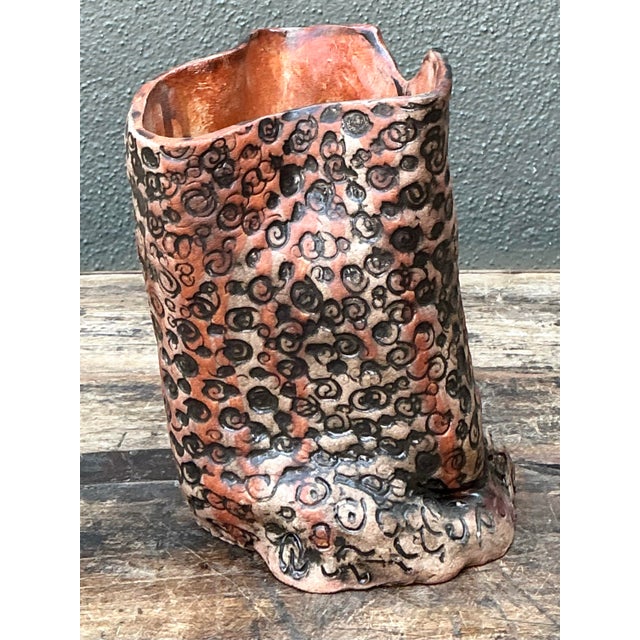 Vintage Aboriginal Studio Pottery Dot Vase For Sale - Image 10 of 12