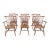 Late 20th Century Set of Six Windsor Style Oak Dining Chairs With Armrests and Turned Legs For Sale