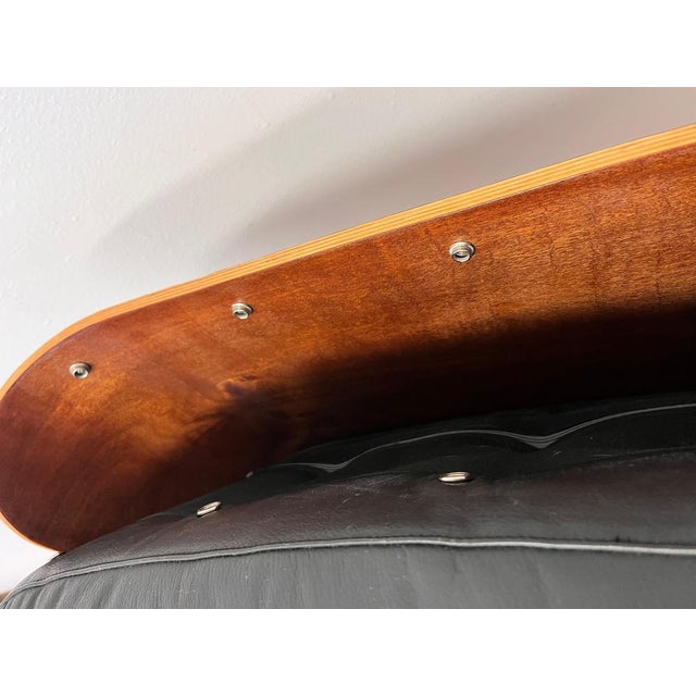 Wood Rosewood and Bent Plywood Lounge Chair and Ottoman, 1960s, Set of 2 For Sale - Image 7 of 17