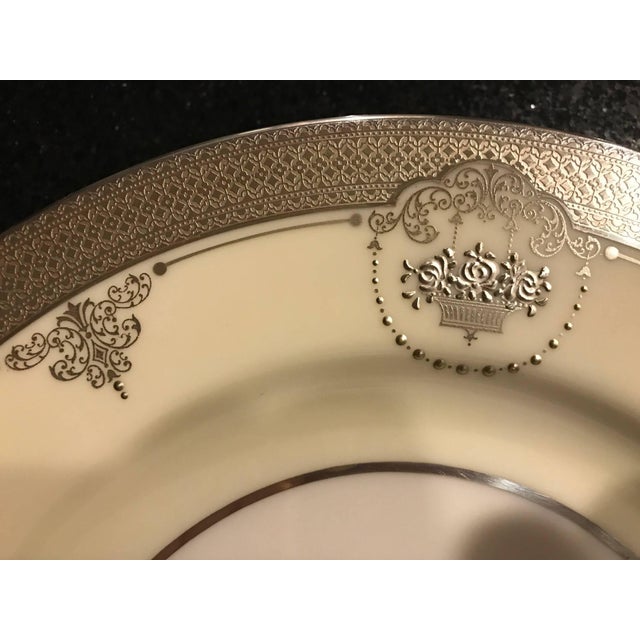 Set of Six Sterling Silver Overlay Service Dinner Plates For Sale - Image 4 of 7