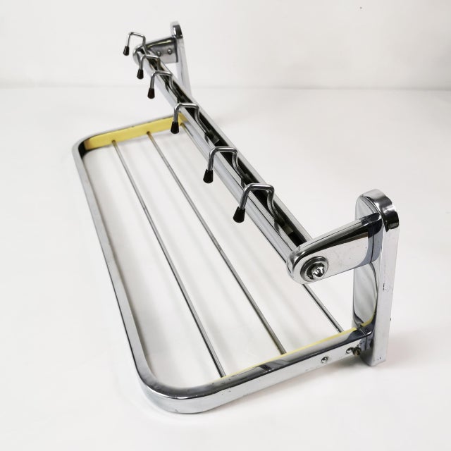 Metal Bauhaus Wall Hanger, Czechoslovakia, 1950s For Sale - Image 7 of 13