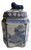 Chinese Blue and White Porcelain Jar W/Lid, Foo Dog Chinoiserie Tea Ginger Jar For Sale