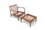 Brown Mid 20th Century Dux Lowback Lounge Chair + Ottoman by Folke Ohlsson For Sale - Image 8 of 9