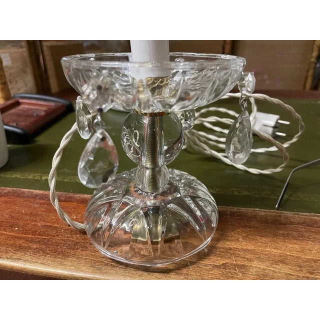 Glass Italian Crystal Table Lamps, 1960s, Set of 2 For Sale - Image 7 of 9