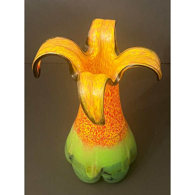 Gorgeous Swedish Art Vase by Artist Ludvig Lofgren from Kosta Boda House. Multi-Color, Multi-Color, Multi-Color -Green,...