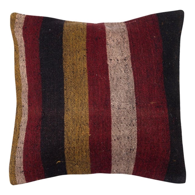 20"x20" Vintage Kilim Cushion Cover. Handmade Throw Pillow Cover. Toss Pillow For Sale