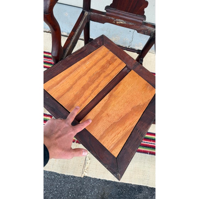 A Very Fine Antique Chinese Export Hongmu Queen Anne Arm Chair, 18th Century For Sale - Image 11 of 18