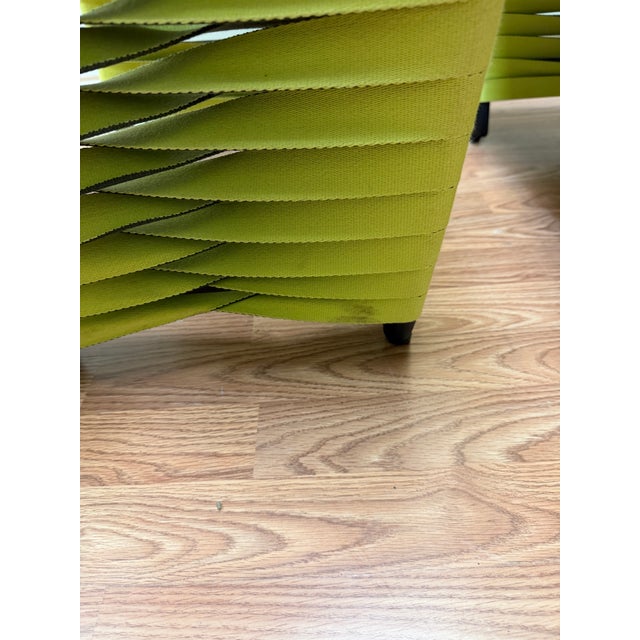 Late 20th Century Set of 4 Contemporary Lime Green Seat Belt Dining Chairs by Phillips Collection For Sale - Image 10 of 10