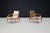 1960s Mid-Century Lounge Chairs in French Ash with New Teddy Upholstery, 1960s, Set of 2 For Sale - Image 5 of 11