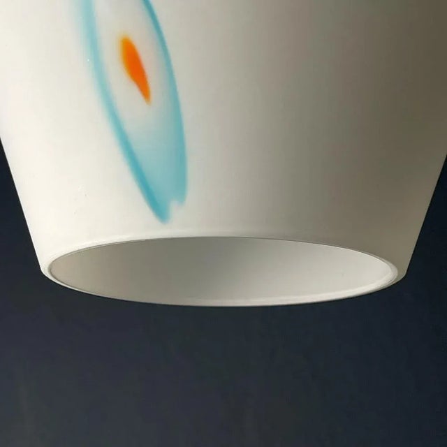 White Mid-Century Opaline Murano Glass Pendant Lamp from Stilnovo, 1950s For Sale - Image 8 of 13