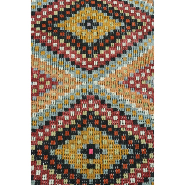 1960's Handmade Embroidered Kilim Runner - 29"x132" For Sale In Raleigh - Image 6 of 11