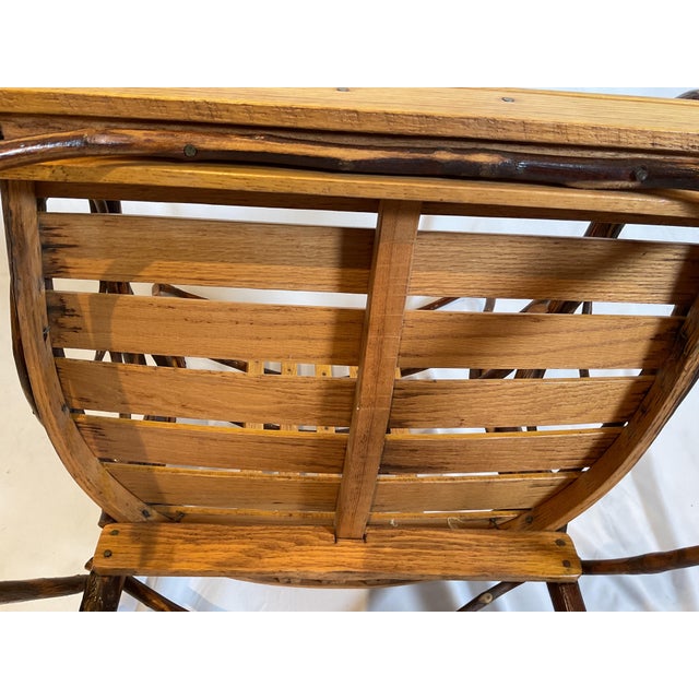 A Nice Vintage Adirondack Bentwood Armchair With A Tortoise Finish For Sale - Image 15 of 15