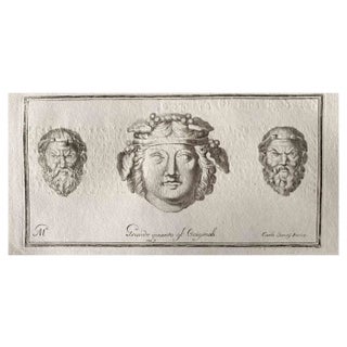 Unknown, Human Heads from Ancient Rome, Original Etching, 1750s For Sale