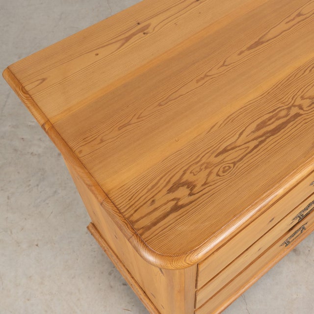 Early 20th Century Early 20th Century Danish Waxed Pine Chest of Four Drawers For Sale - Image 5 of 16