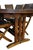 Brown Les Jardins Teak Wood Patio Table and Eight Chairs Set Signed Outdoor Dining For Sale - Image 8 of 15