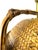 1960s Mid-Century Modern Woven Rattan Basket Table Lamp With Brass Hardware For Sale - Image 4 of 14
