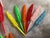 This set of colorful vintage picks will add a whimsical touch to your cocktail party bar. Shaped like pen quills, the...