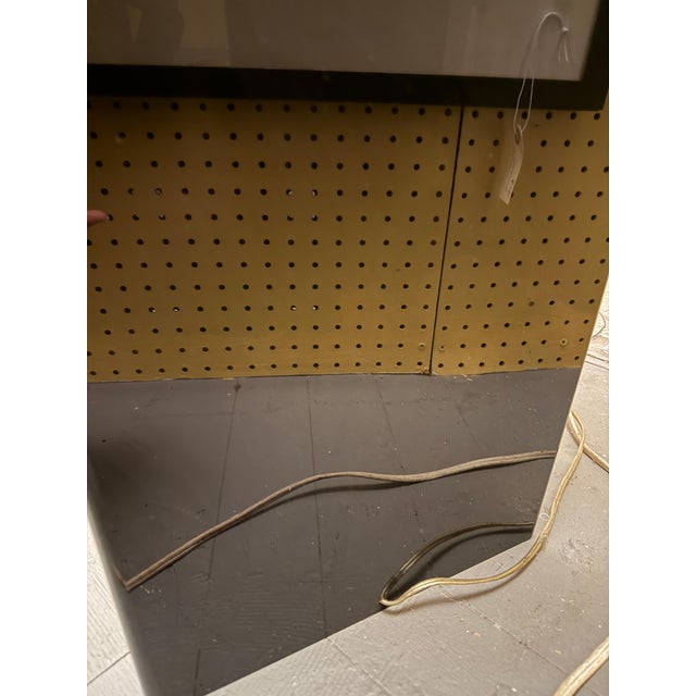 Mid-Century Illuminated Lacquered Black Pedestal For Sale - Image 4 of 5