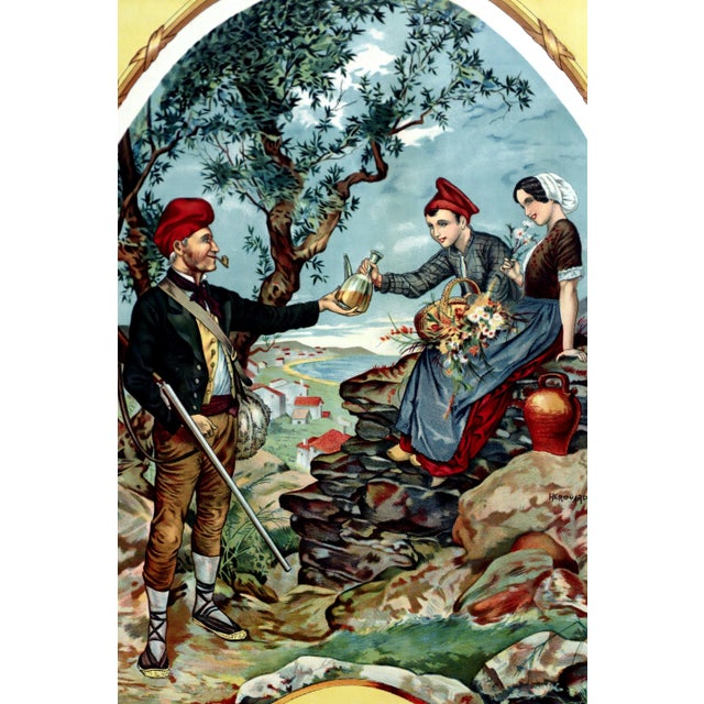 1900 French Wine Poster - Grand Cru Banyuls, Vve. P. Oliver For Sale - Image 4 of 5