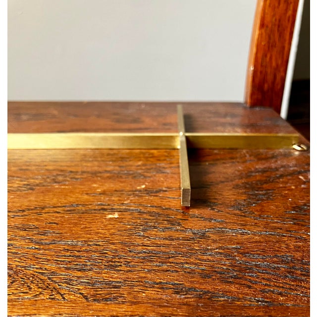 Mid-Century Minimalist Solid Brass Wall Cross For Sale - Image 12 of 13