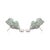 Floral Art Deco 3.1ct Emerald Diamond Cluster Gemstone Earrings in 14k Yellow Gold- A Pair For Sale - Image 9 of 16
